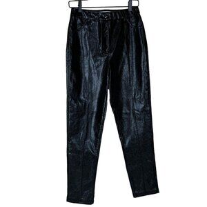 4th And Reckless Women size M NWOT Faux Leather Straight Leg Pants Lined